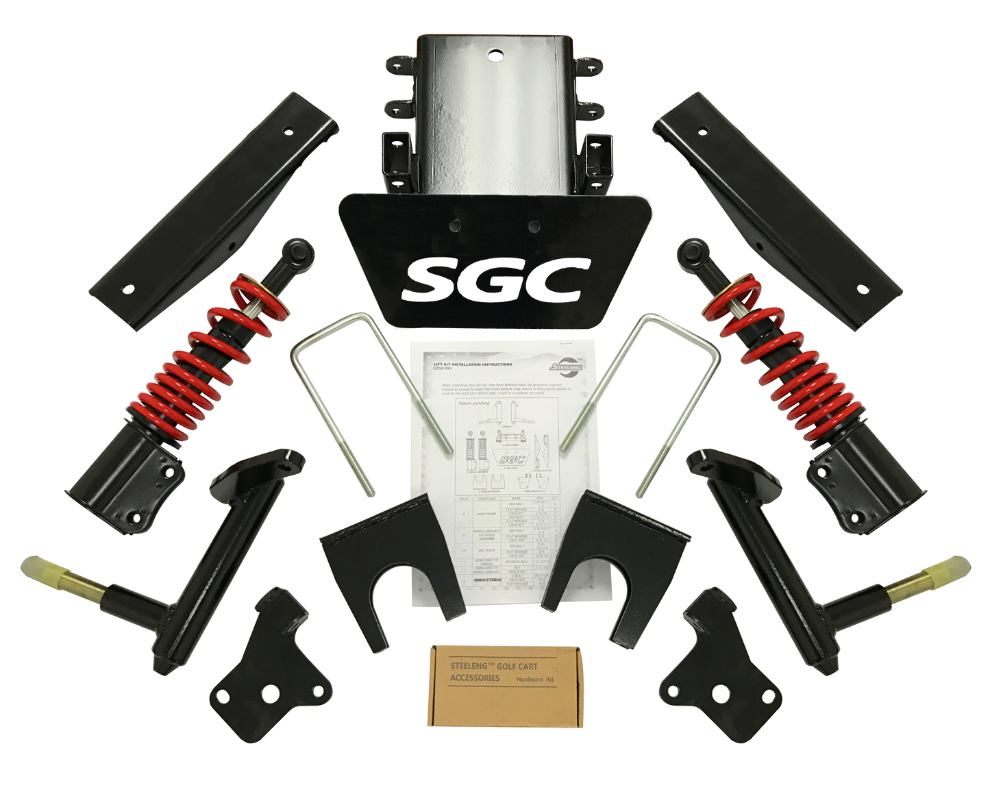 EZGO LIFT KIT LKRX02 – SGC Lift Kit – 6″ Heavy Duty Built-In Coil-Over Shock A-Arm for EZGO RXV (2008-2013)