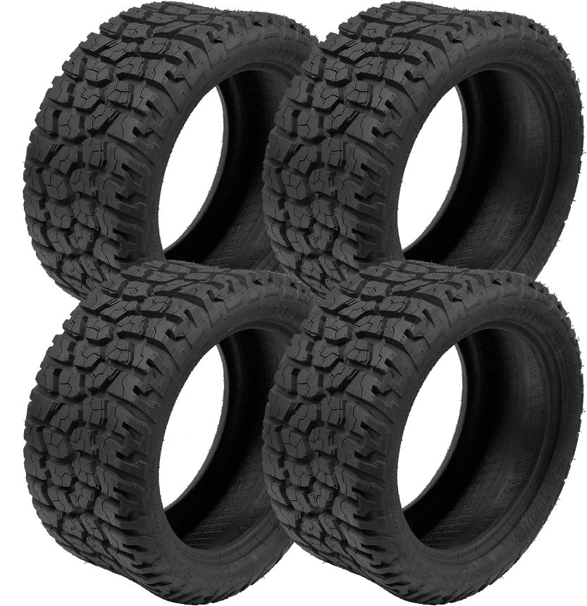 SGC 12″ Tarantula Glossy Black Wheel – Aluminum Alloy GOLF CART WHEEL AND TIRE SET of 4