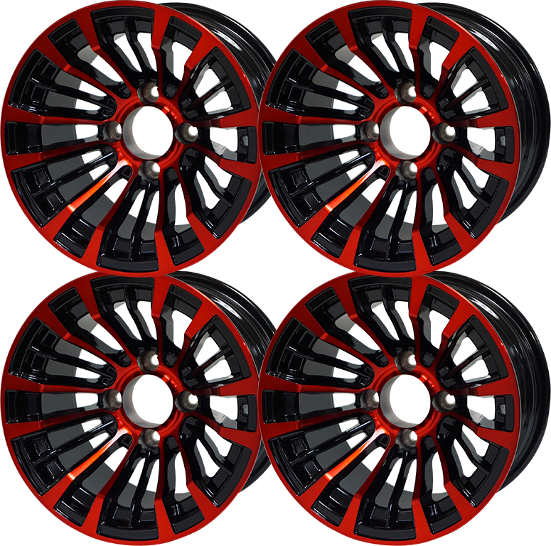 GOLF CART WHEEL AND TIRE SETS OF 4. ALL PRICES IS FOR 4 WHEELS AND TIRES