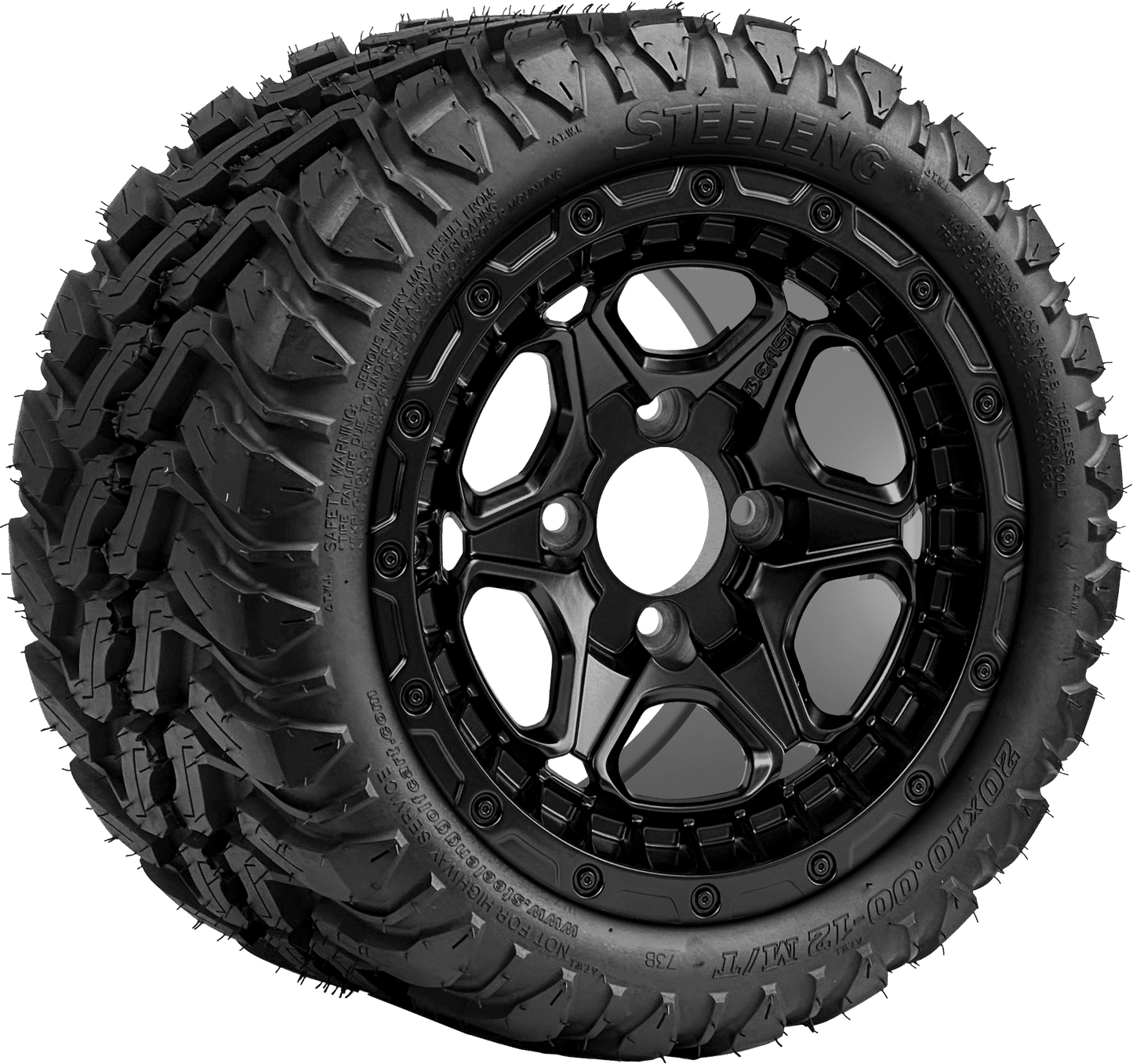 12 INCH GOLF CART WHEEL AND TIRE SET of 4