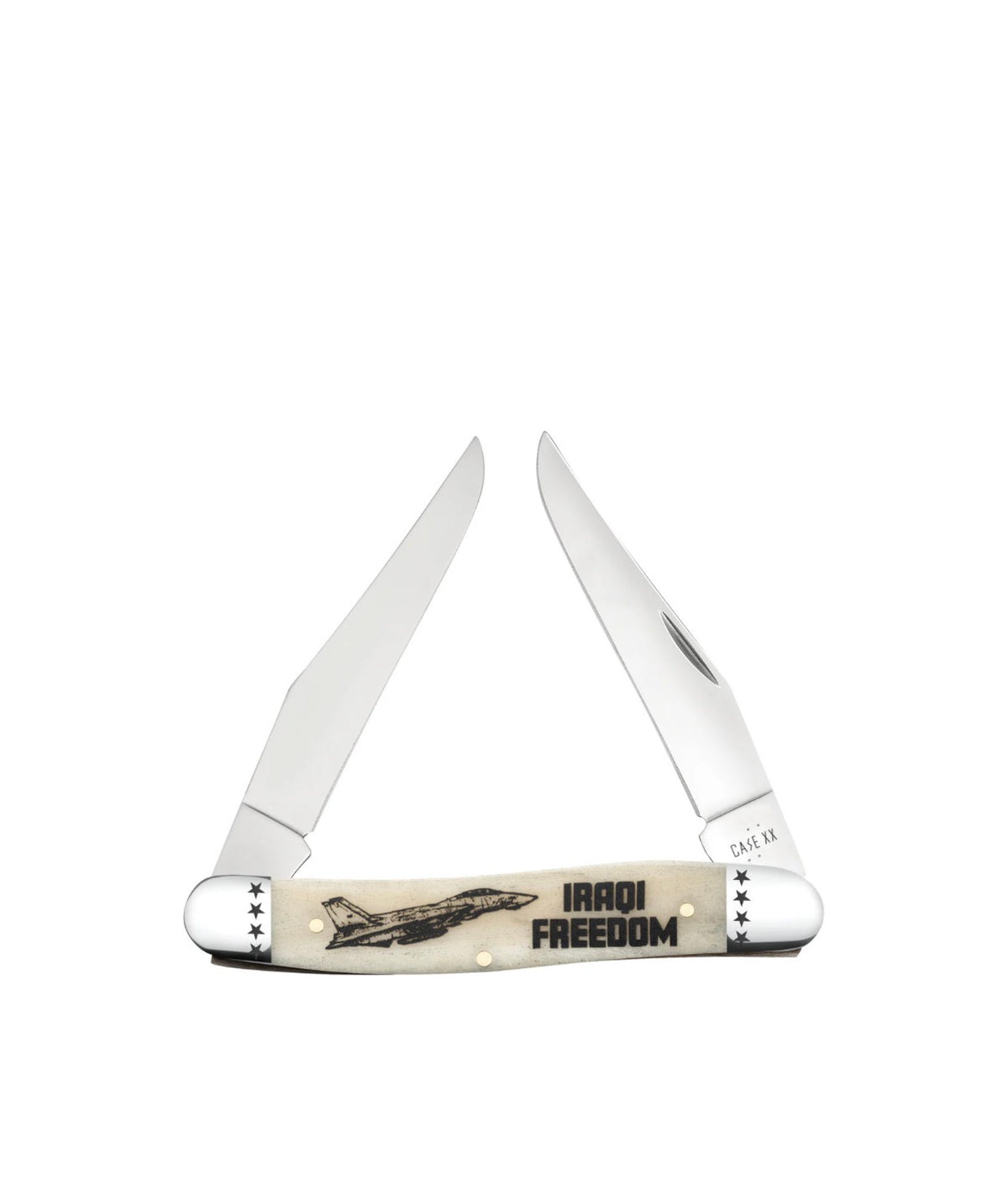 War Series - Embellished Smooth Natural Bone Muskrat (MUSKRAT SS) - Iraqi Freedom