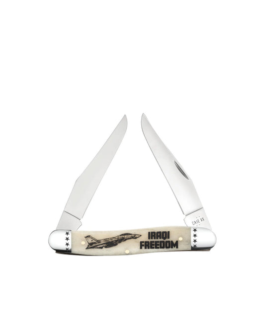 War Series - Embellished Smooth Natural Bone Muskrat (MUSKRAT SS) - Iraqi Freedom