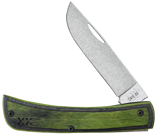 CROSSROADS SERIES - Green/Black DymaLux® Wood - Smooth Sod Buster® Jr (XR7137 S35VN)