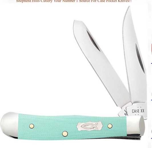 Seafoam Green G-10 - Smooth Mini Trapper (10207 SS)