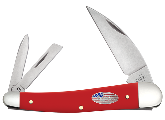 American Workman CS - Smooth Red Synthetic Seahorse Whittler (4355WH CS)