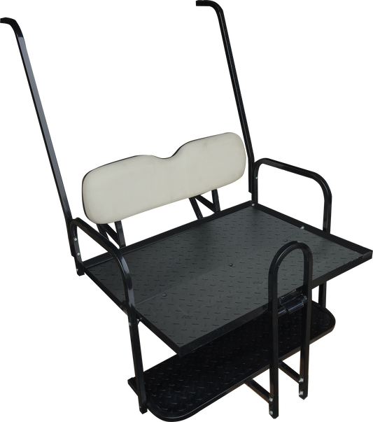 YAMAHA GOLF CART REAR SEAT BNDL-SFYM08-SC0025 BNDL-SFYM08-SC0025 – NOMAD Rear Flip Seat – Yamaha G14-G22 / Ivory Cushion Set