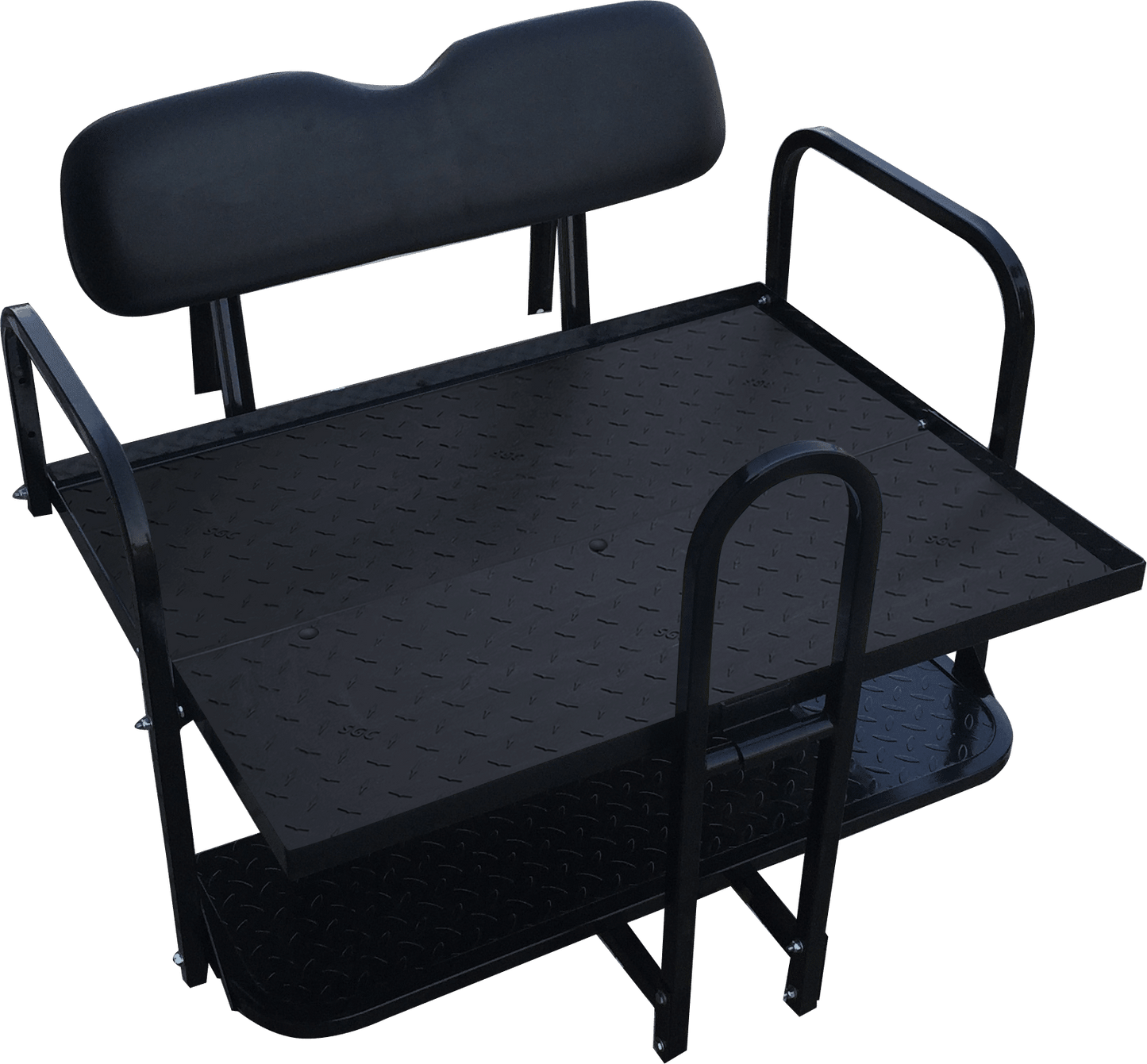YAMAHA GOLF CART REAR SEAT NOMAD Rear Flip Seat – Yamaha G29 (Drive) / Black Cushion Set