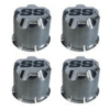 GOLF CART WHEEL AND TIRE SET OF 4 BNDL-TR1003-WH1003-LN0001-CC0001 – SGC 10″ Bulldog Machined/Gunmetal Wheel – Aluminum Alloy / STEELENG 22″x10.5″-10″ Mud Terrain