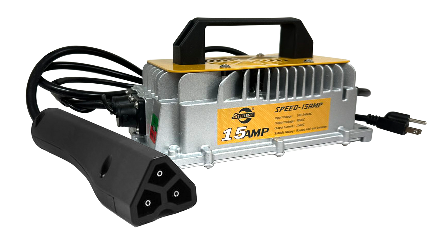 CHEZ01 CHEZ01 – STEELENG 48V Charger EZGO TXT and RXV 15AMP