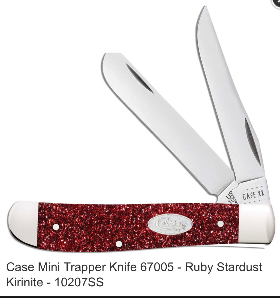 Case Mini Trapper Knife, Ruby Stardust Kirinite, CA-6700