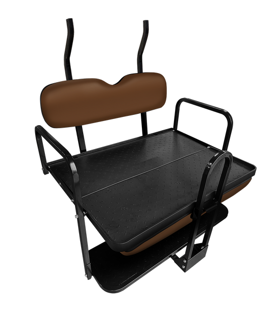 GOLF CART BACK SEATS SFPR09 – NOMAD Rear Flip Seat Frame (only) for Club Car Precedent and Tempo SC0022 – NOMAD Cushion Set - Black