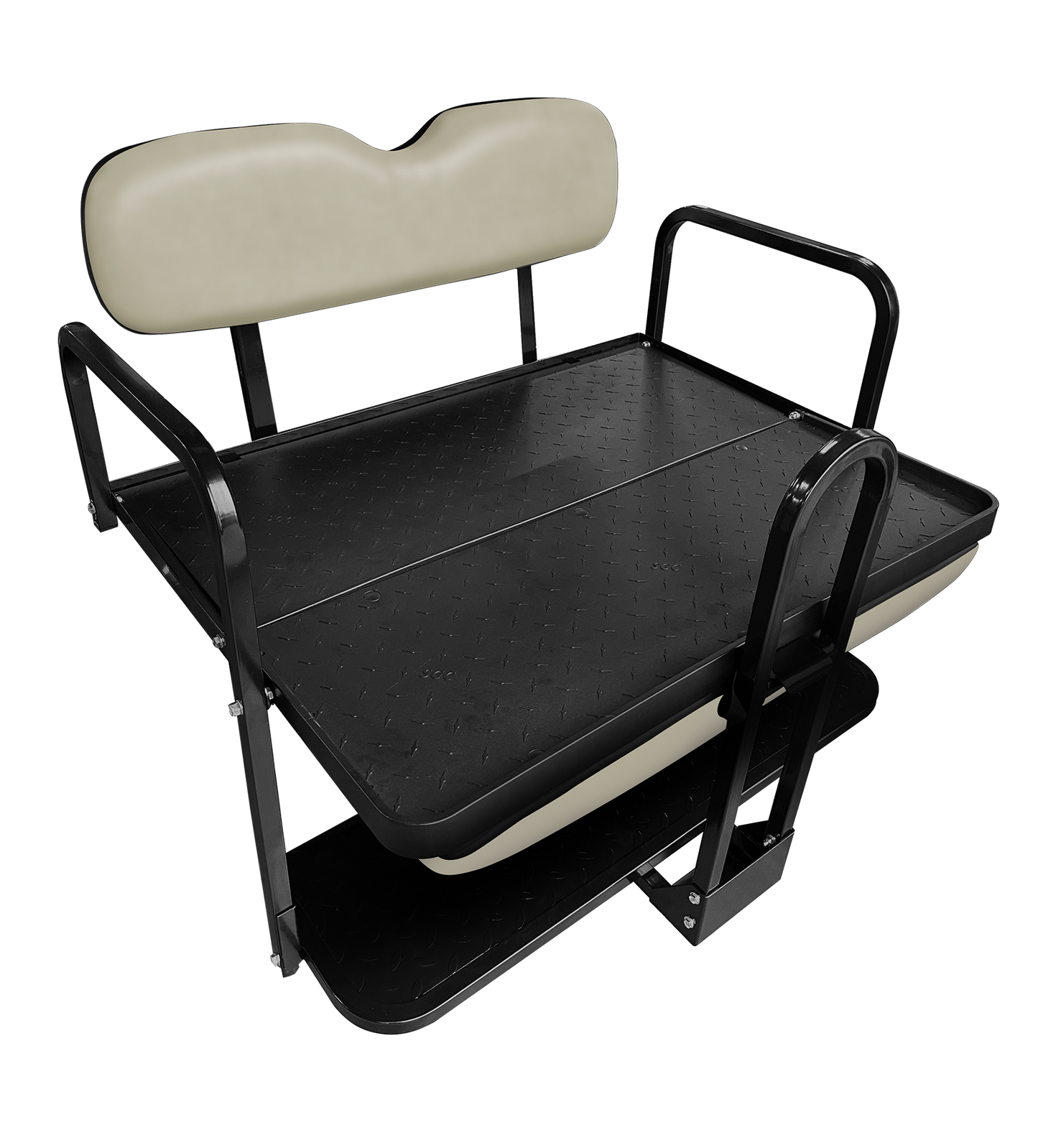 YAMAHA GOLF CART REAR SEAT  BNDL-SFYM09-SC0027 – NOMAD Rear Flip Seat – Yamaha G29 (Drive) / Sandstone Cushion Set
