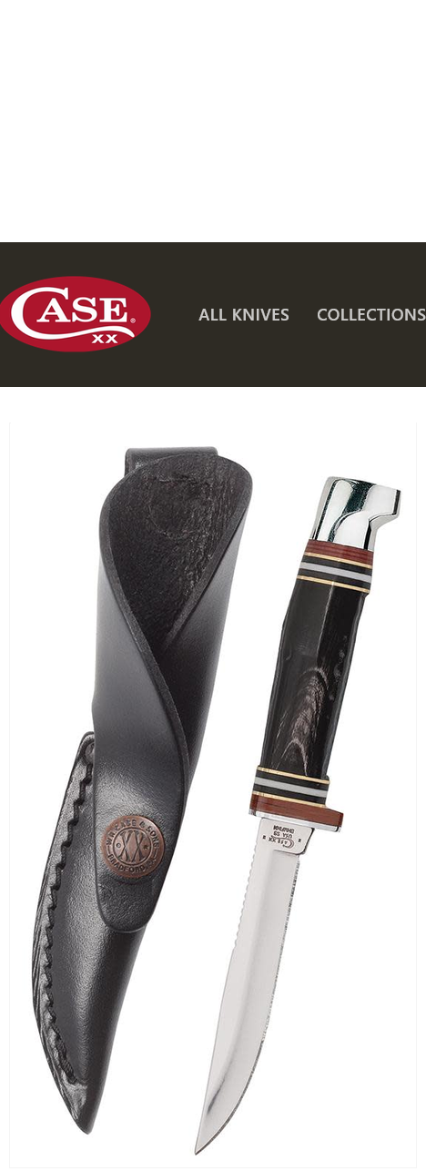 Buffalo Horn Hunter (BHMFINN SS) w/ Leather Sheath