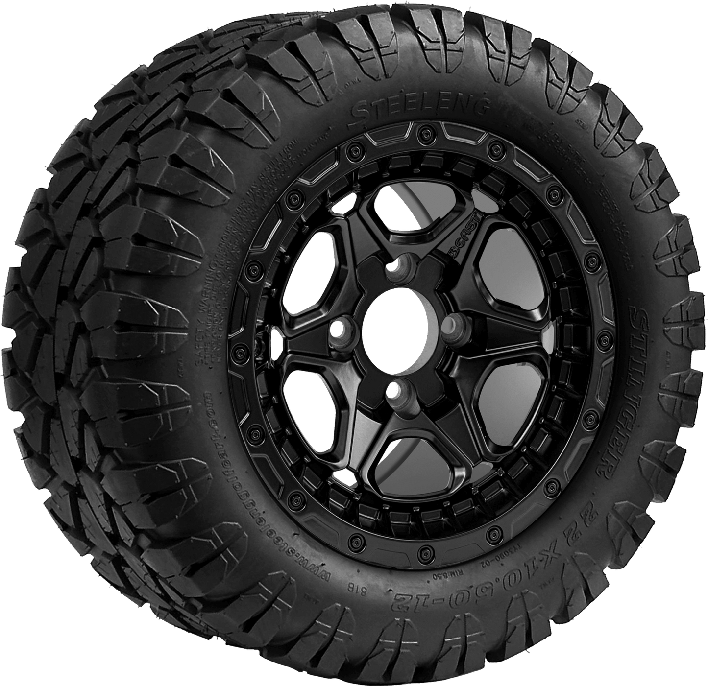 12 INCH GOLF CART WHEEL AND TIRE SET of 4