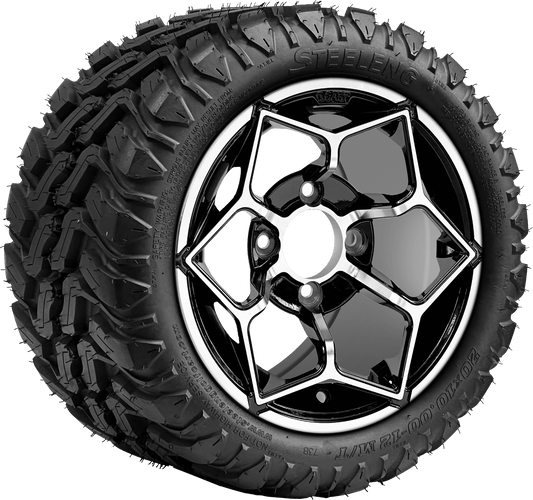 12 INCH GOLF CART WHEEL AND TIRE SET of 4