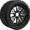 14" Saber Tooth Glossy Black Wheel - Aluminum Alloy / STEELENG 22"x10.5"-14" GATOR All Terrain DOT Approved