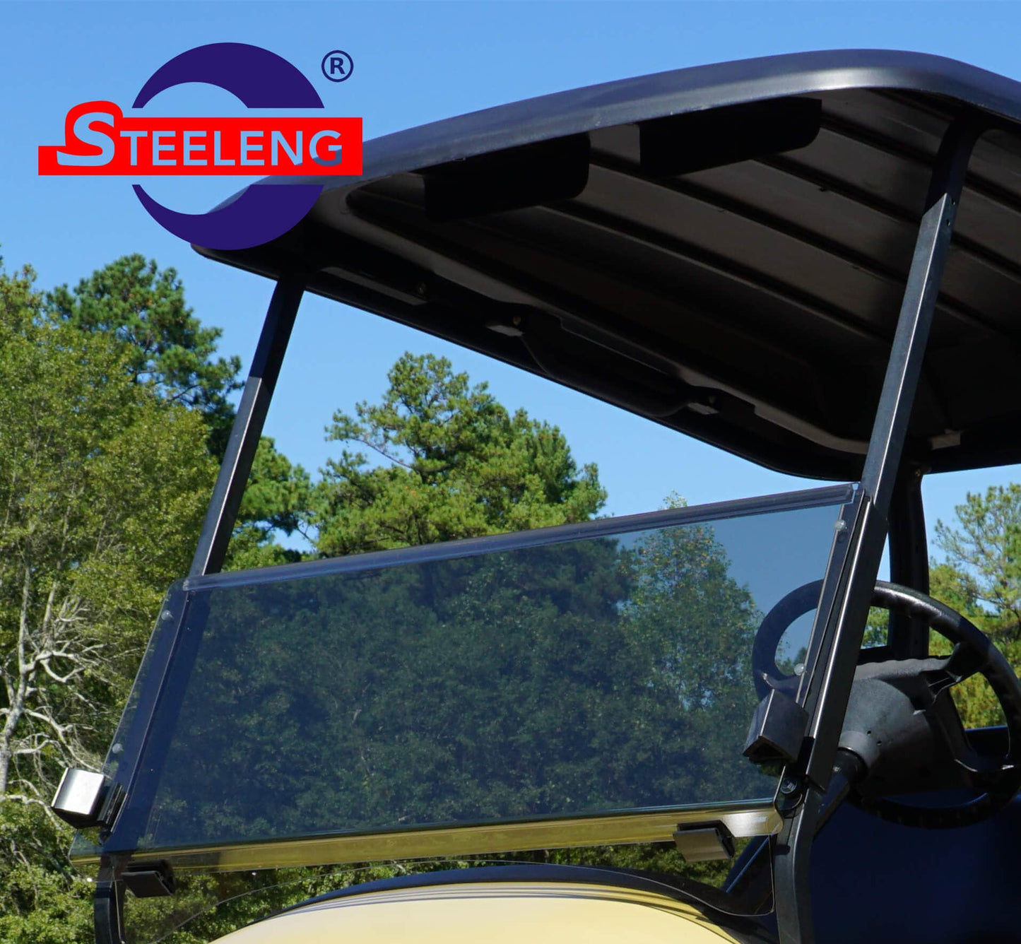 GOLF CART WINSHIELD WSPR01 WSPR01 – SGC Windshield Tinted Foldable for Club Car Precedent (2004-up) and Tempo